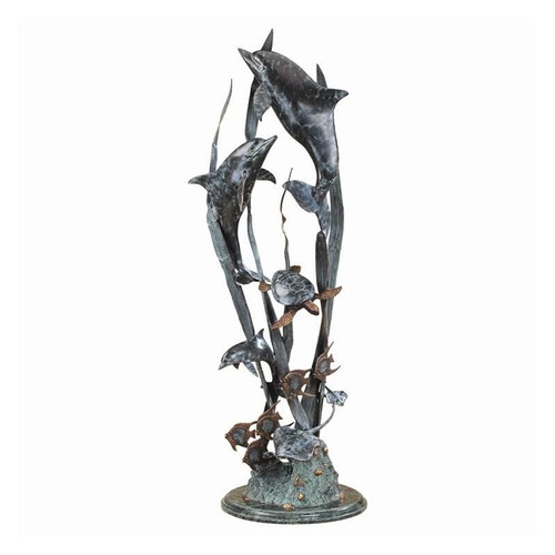 【Phil Vanderlei作ブロンズ彫刻★DOLPHIN IN CORAL】 Bronze Sculpture - Phil Vanderlei