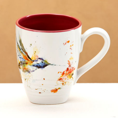 Hummingbird Mug | Hummingbird Stoneware Mug | Big Sky Carvers