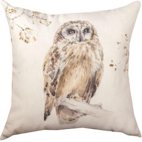 Owl Indoor Outdoor Throw Pillow Climaweave Manual Woodworkers
