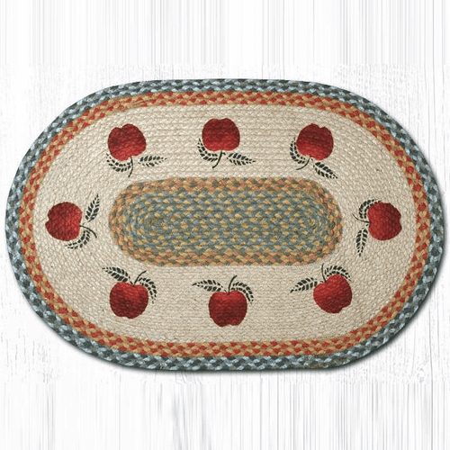 Apples Oval Patch Braided Rug | Capitol Earth Rugs | OP-042APP