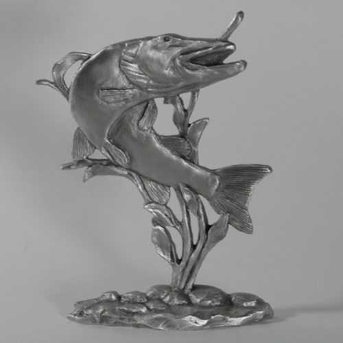 Musky II Pewter Figurine | Fish Sculptures | Andy Schumann