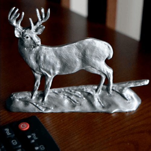 Whitetail Deer Pewter Figurine | Deer Sculptures | Andy Schumann
