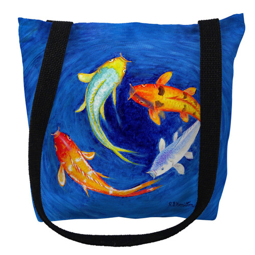 Swirling Koi Fish Tote Bag Koi Tote Betsy Drake