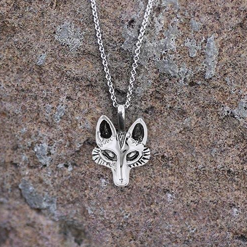 Silver Necklace Kitsune Pendant Japanese Fox Totem Animal - Etsy | Necklace,  Silver necklace, Fox pendant