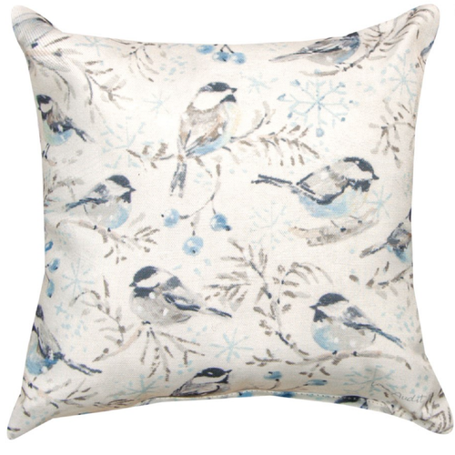 Let it Snow Bird Indoor/Outdoor Pillow Indoor Outdoor Climaweave