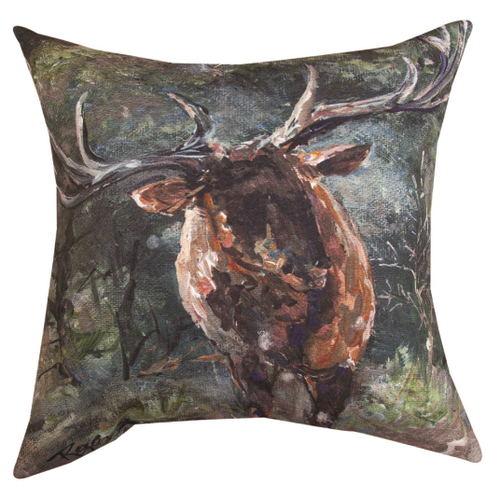 Painted Elk Indoor/Outdoor Pillow Indoor Outdoor Climaweave