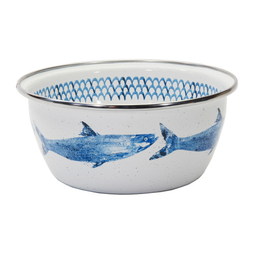 Set of 4 Fish Enamel Ware Bowls | Dinnerware | Golden Rabbit