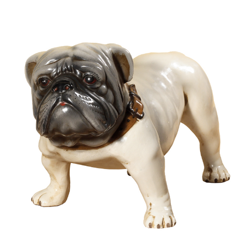 Pelagiia i belyi buldog. Pelagiia … White Bulldog Ceramic Dog Sculpture | Intrada Italy Bulldog