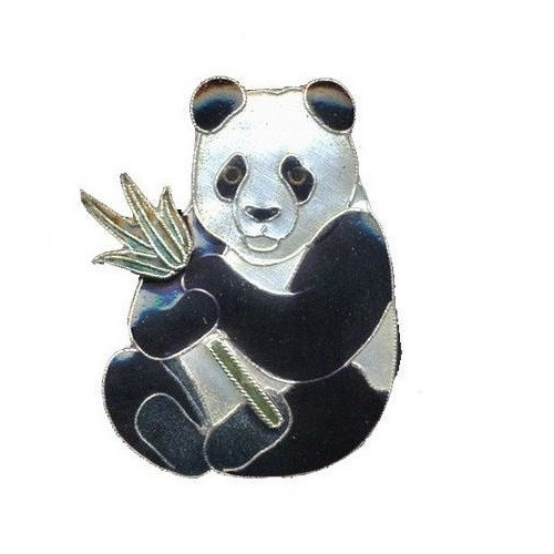 Panda Pin | Bamboo | Cloisonne Jewelry | Bamboo Jewelry