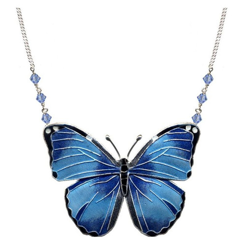 Stunning Inlay Butterfly Pendant – Super Silver