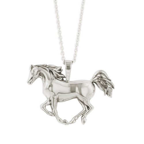Sterling Silver Horse Pendant Necklace, Horse Head Pendant Necklace, Horse  Lover Charm Necklace, Horse Necklace, Equestrian Necklace - Etsy