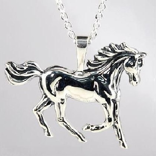 Horse Necklace | Prancing | Sterling Silver | Kabana
