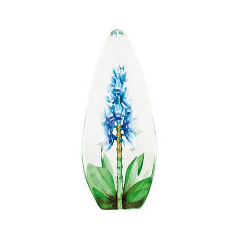 Blue Orchid Flower Crystal Sculpture | 33818 | Mats Jonasson Maleras