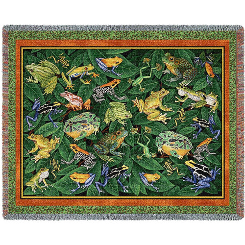 Frog Blanket | Leap Frog Tapestry Throw | Pure Country