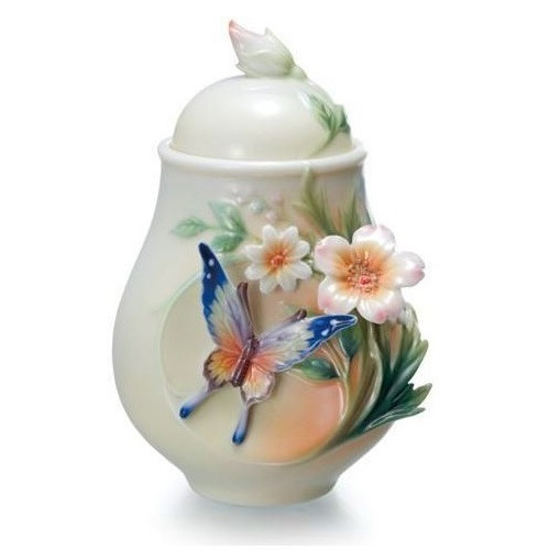 Butterfly Sugar Jar | Franz Collection | Porcelain