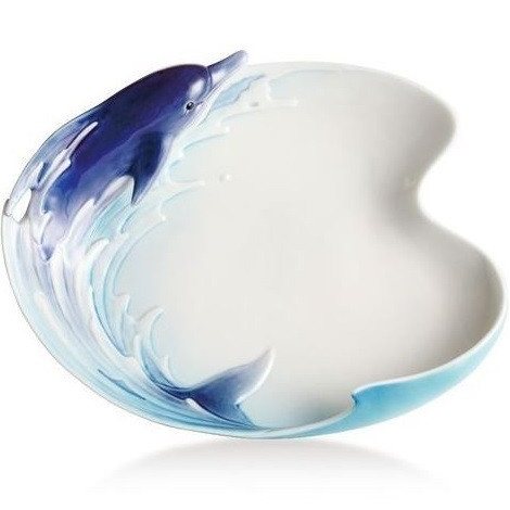 Dolphin Plate | Porcelain | Franz Collection