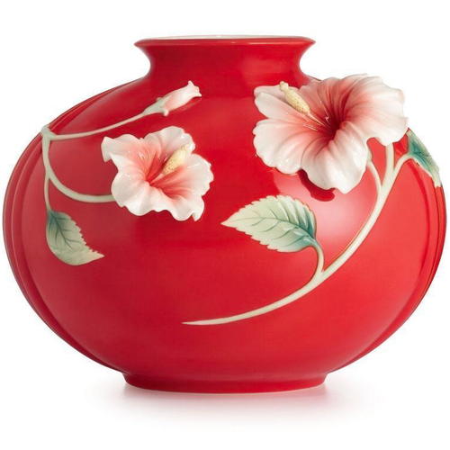Hibiscus Vase | Island Beauty | Franz Collection | Porcelain