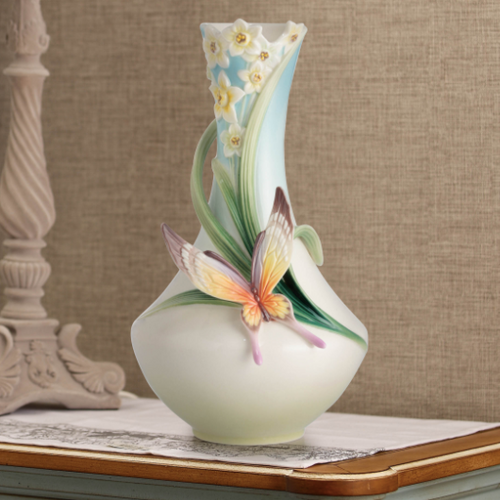 Butterfly Vase Franz Collection Porcelain
