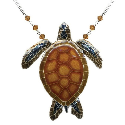 Oval Lab-Created Emerald and White Sapphire Sea Turtle Pendant in Sterling  Silver | Zales Outlet