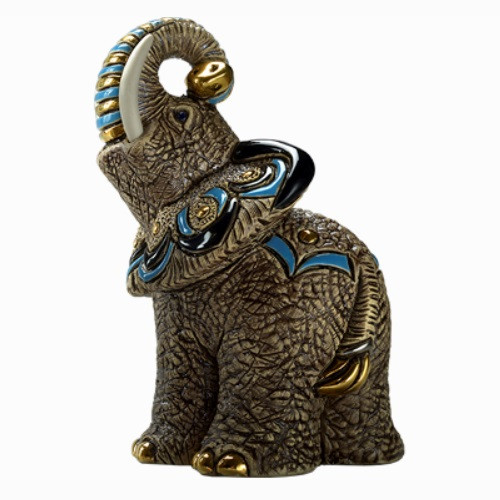 Ceramic Elephant Figurine | De Rosa Collection | Samburu