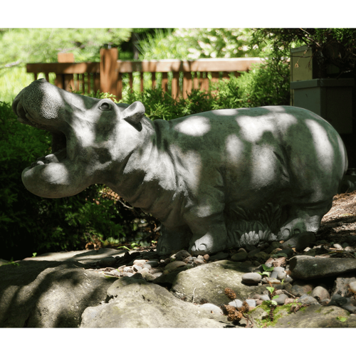 Hippo Concrete Outdoor Garden Statue Hippie Henri Studio