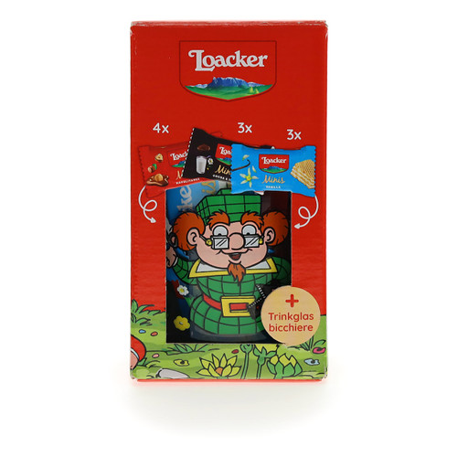 Loacker Minis Mix Bicchiere Gnometti n.4 Quadratolo 100g Loacker Minis Mix Bicchiere Gnometti n.4 Quadratolo 100g