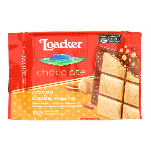Schokoladetafel Crispy Caramel Hazelnut 50g