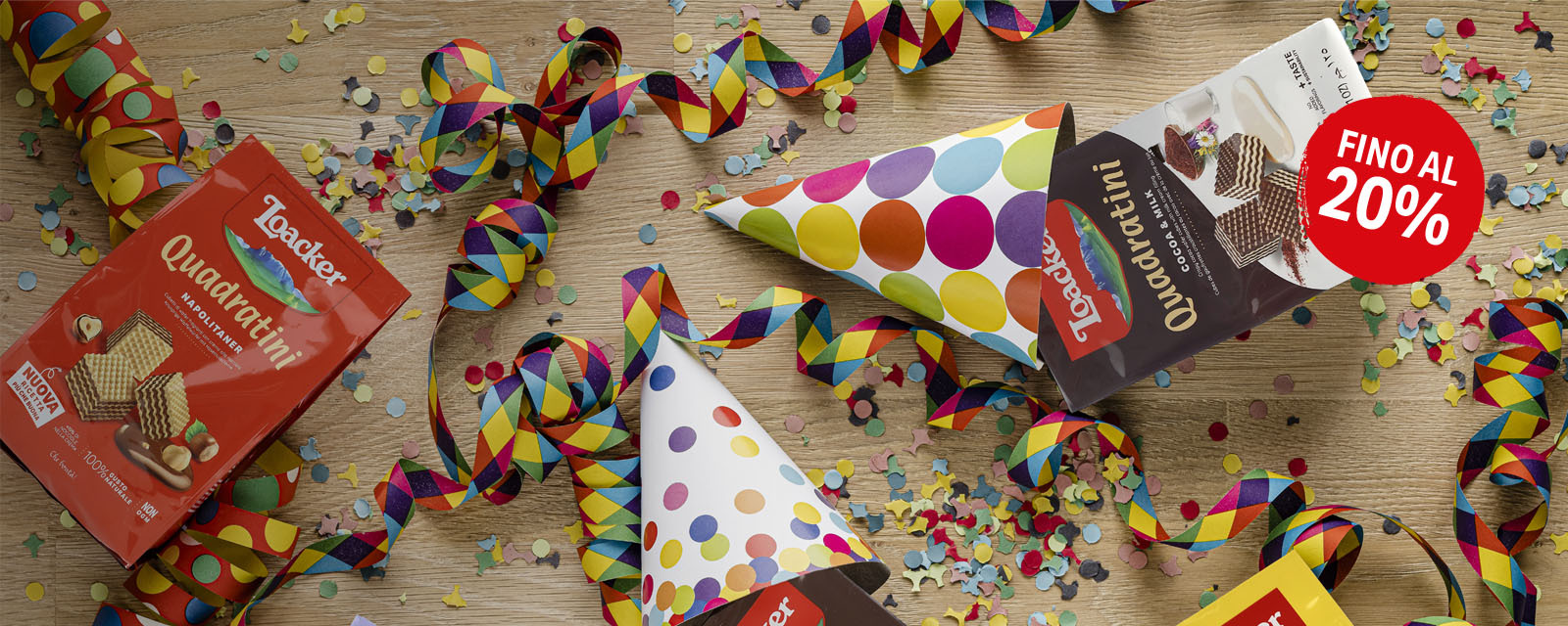 Sconto di Carnevale sui Quadratini