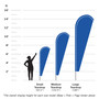 Teardrop Flag Size Chart