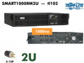 SMART1000RM2U ~ 1000va Tripplite Smart (120 - 2U - Deep) - Refurbished