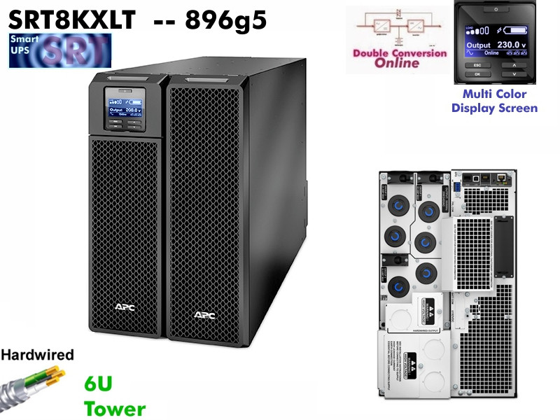 SRT8KRMXLT - APC SRT Online 8000va (208/240v - LCD) - Refurbished