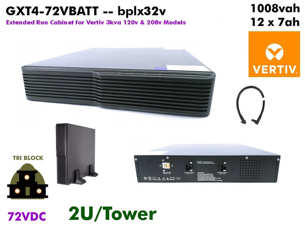 GXT4-72VBATT - Liebert GXT4 External Battery (2U - 72vDC) : Refurbished GXT4-72VBATT - Liebert GXT4 External Battery (2U - 72vDC) : Refurbished