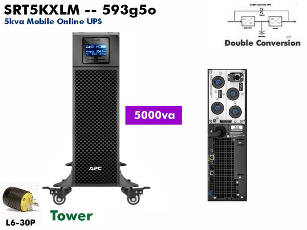 SRT5KXLM  - APC SRT Online 5000va (208/240v - Mobile Cart) - Refurbished