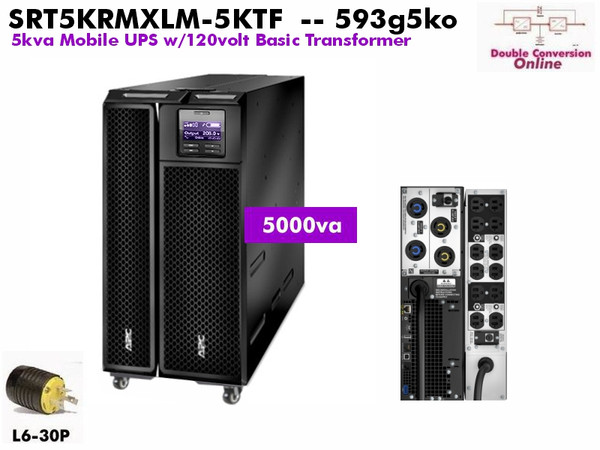 SRT5KRMXLM-5KTF  - APC SRT Online 5000va (Tower w/Xfrmr) - Refurbished