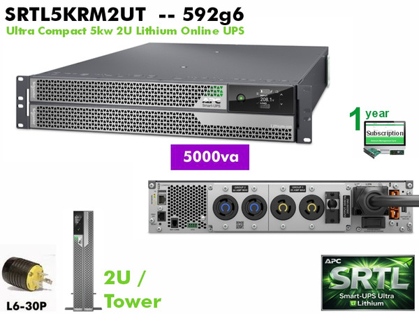 SRTL5KRM2UT - APC SRTL Ultra 5000va (208/240v Lithium ) - Refurbished
