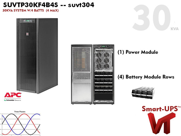 SUVTP30KF4B4S - APC Smart VT 30000va (208v 4/4 Batt ) - Refurbished
