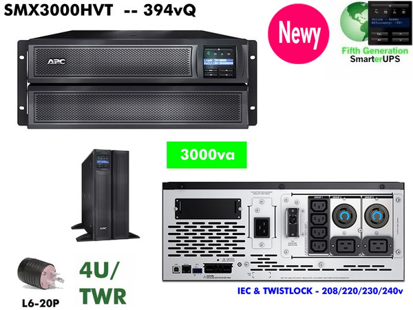 SMX3000HVT - APC SMX 3000VA (200-240v - US IEC L620R) - NOB