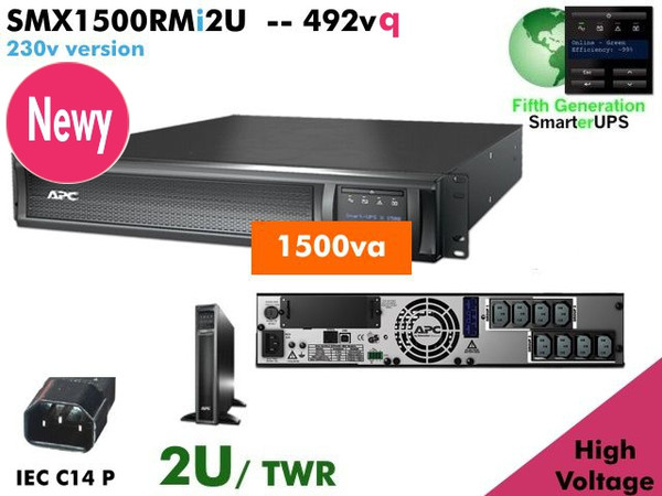 SMX1500RMi2U - APC SmartUPS X 1500VA (230v - Global IEC) - NOB