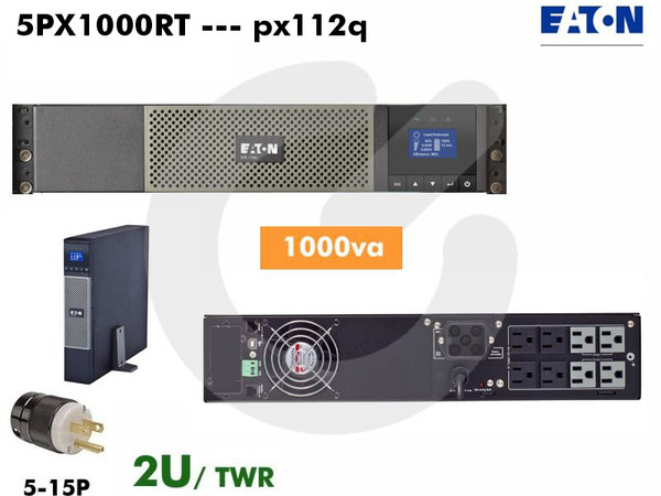 5PX1000RT ~ 1000va Eaton 5PX (120 - 2U/Tower - LCD) - Refurbished