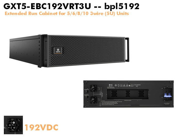 GXT5-EBC192VRT3U - Vertiv GXT5 (192 - for 6/10kva) - Refurbished