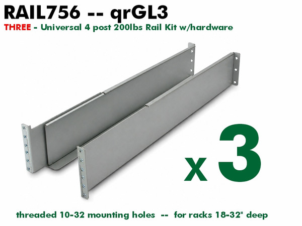 RAIL756 - GLH Rails Rail Kit (150lb+ Rail Kit) - NOB