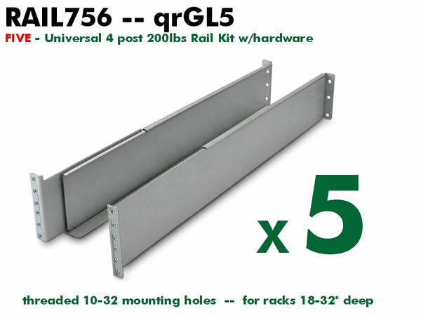 RAIL756 - GLH Rails Rail Kit (150lb+ Rail Kit) - NOB