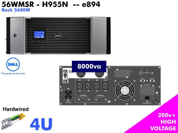 H955N -56WMSR - Dell Smarter 8000VA (208v - 6kw LCD) - Refurbished