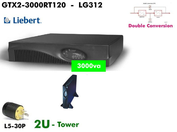 GXT2-3000RT120 - Liebert GXT2 Online 3000VA (120v - 3kva 30amp) - Refurbished
