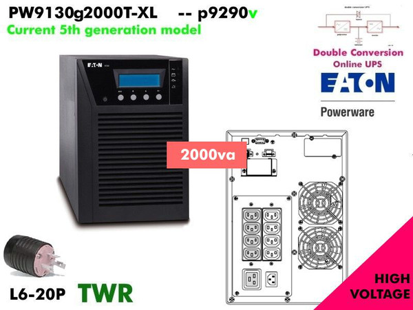 PW9130G2000T-XL - Powerware Online 9130 2000VA (200-240v - 620 & L620R Ports) - Refurbished