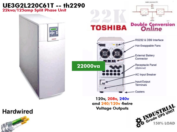UE3G2L220C61T - Toshiba 1600EP 22000VA (200-240v - 1600EP) - Refurbished