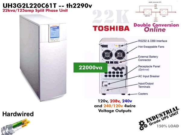 UH3G2L220C61T - Toshiba 1600XP 22000VA (200-240v - Lab Ready) - Refurbished
