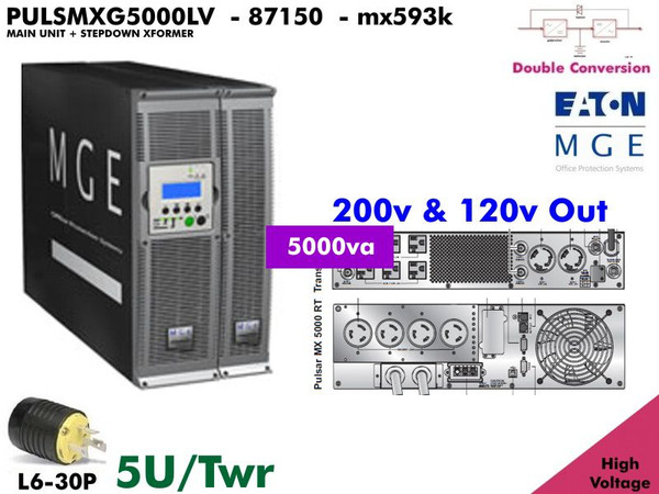 87150 - MGE Pulsar 5000VA (200-240v - w/ 120v Xfrmr) - Refurbished