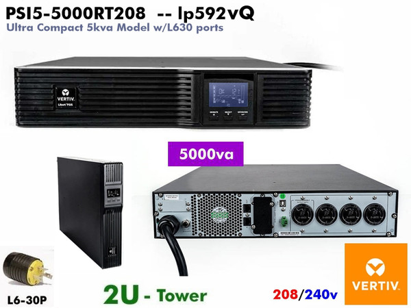 New~ PSI5-5000RT208 - Liebert Powersure5 4250va (200-240v - 2U LCD)
