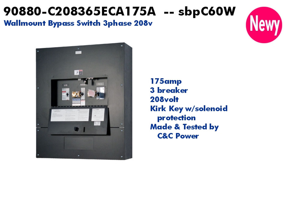 90880-C208365ECA175A17544MB - C&C Breaker Bypass 60000va (3p208v for 60kva ) - NOB